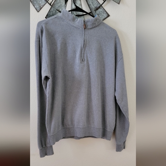 Peter Millar 100 cotton gray Men's pullover sweater size Medium . - Picture 3 of 13